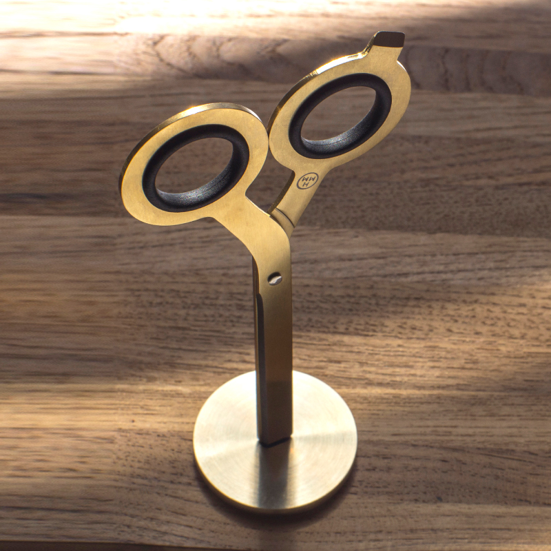 台湾HMM剪刀反正平头安全设计师办公设计简洁实用配底座不锈钢